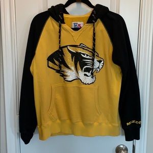 COLLEGE CLASSICS UNIV MIZZOU TIGERS BLING HOODIE